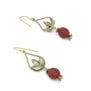 Pomegranate teardrop hook earrings by Michael Michaud